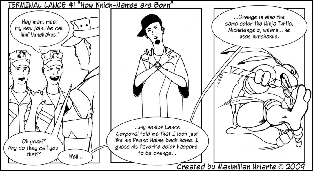 Terminal Lance #1 “How Knick-Names are Born”