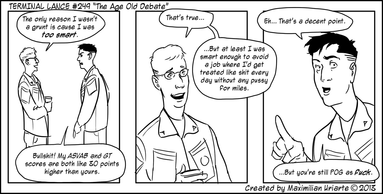 Terminal Lance #249 “The Age Old Debate”