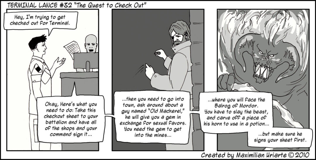 Terminal Lance #32 “The Quest to Check Out”