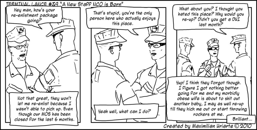 Terminal Lance #39 “A New Staff NCO is Born”