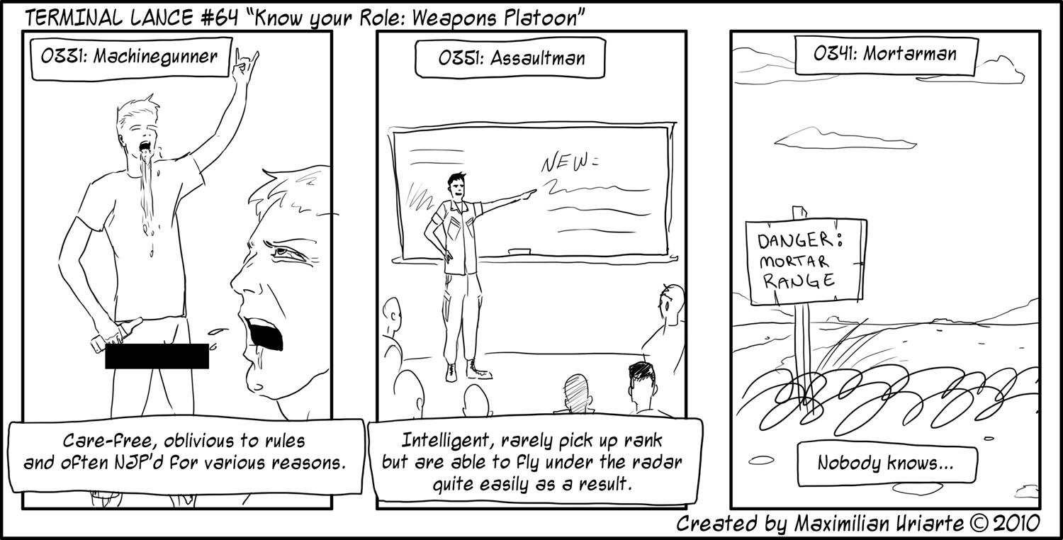 Terminal Lance #64 “Know your Role: Weapons Platoon”