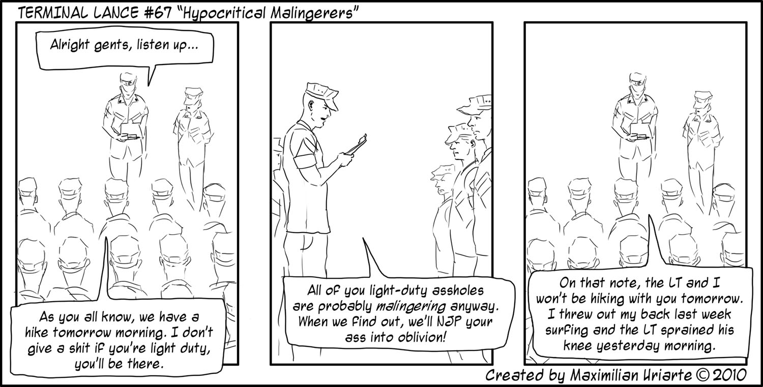 Terminal Lance #67 “Hypocritical Malingerers”