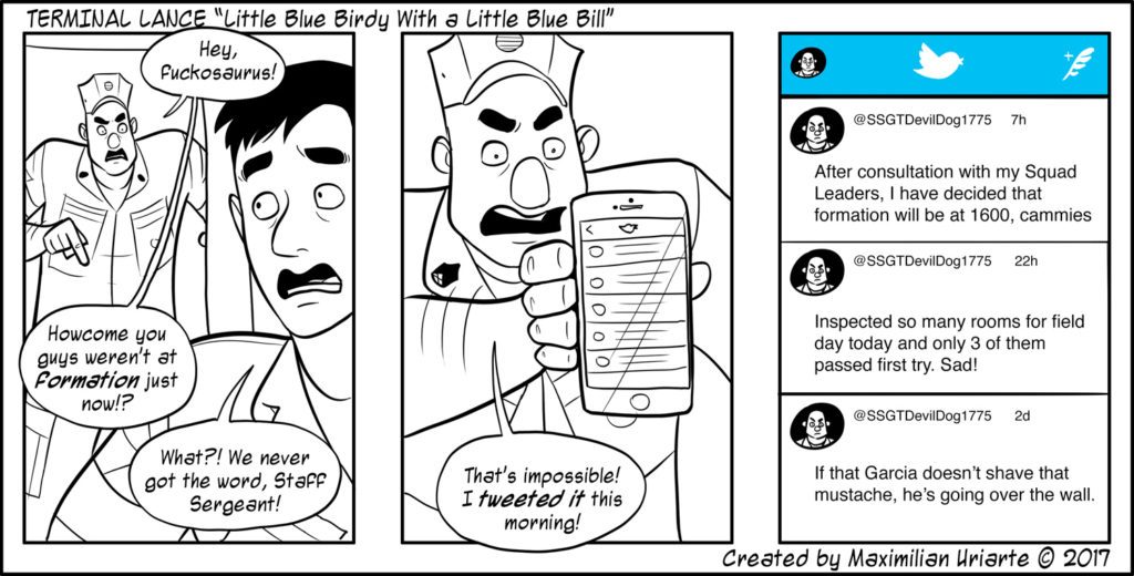 Terminal Lance “Little Blue Birdy with a Little Blue Bill”