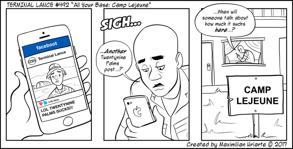 Terminal Lance #492 “All Your Base: Camp Lejeune”