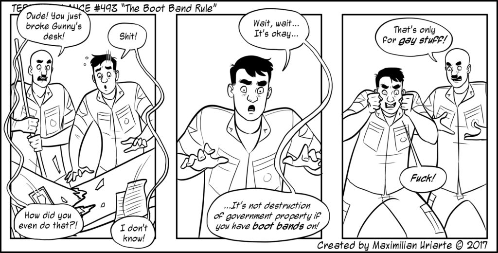 Terminal Lance #493 “The Boot Band Rule”