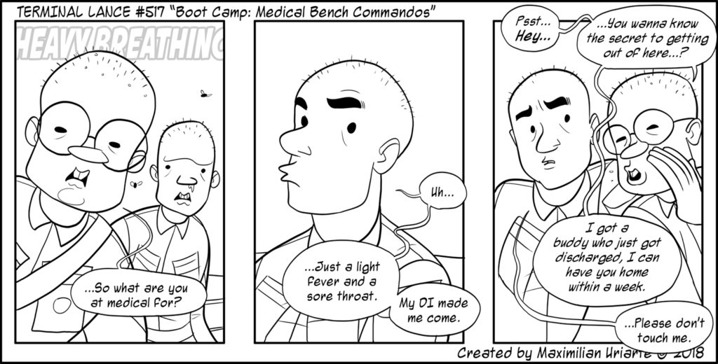 Terminal Lance #517 “Boot Camp: Medical Bench Commandos”