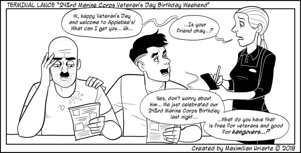 Terminal Lance “243rd Marine Corps Veteran’s Day Birthday Weekend”