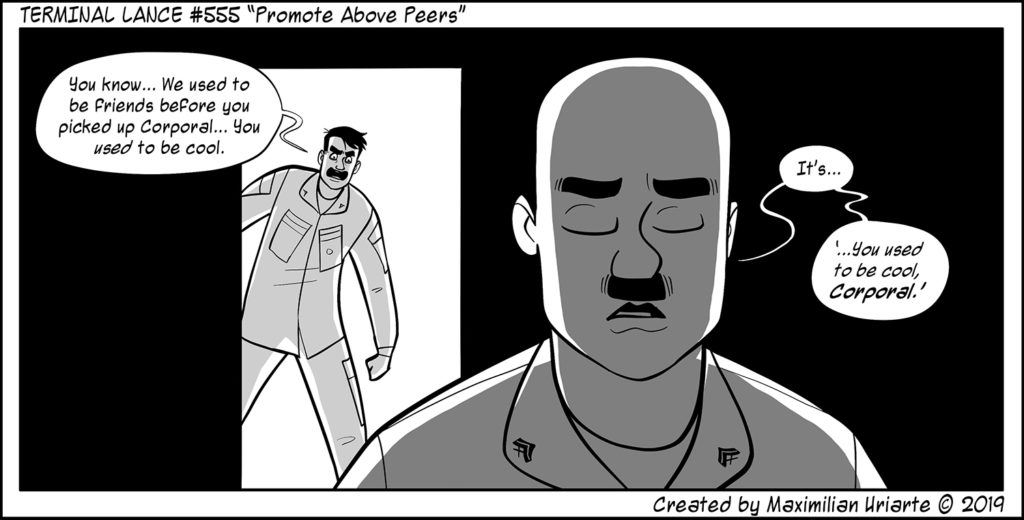 Terminal Lance #555 “Promote Above Peers”